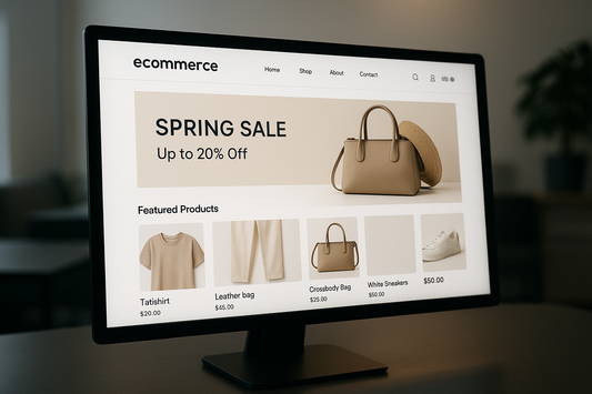 photo of a web design eCommerce site